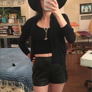 American Apparel leather shorts